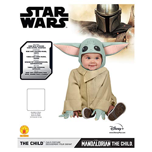 Rubies disfraz oficial de Disney Star Wars, The Child Toddler Costume, Kids Fancy Dress, Size Toddler 1-2 Years, Mandalorian