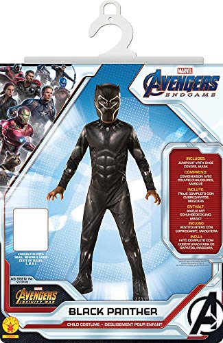 Rubie's I-700657M, Disfraz para niños clásico oficial de Pantera Negra de Vengadores: Endgame, talla M, 5 a 6 años