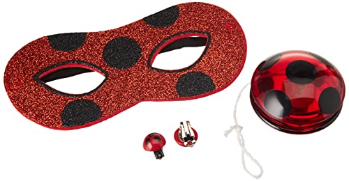 Rubies – Kit de accesorios oficiales Ladybug Miraculous – Lobo con purpurina + Yoyo + pendientes – I-300295