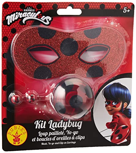 Rubies – Kit de accesorios oficiales Ladybug Miraculous – Lobo con purpurina + Yoyo + pendientes – I-300295