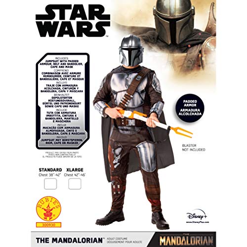 Rubies- Rubie'S Official Disney Star Wars The Mandalorian Adult Costume, Mens Fancy Dress, Size Standard Disfraces, Multicolor, Talla unica (300930-STD)