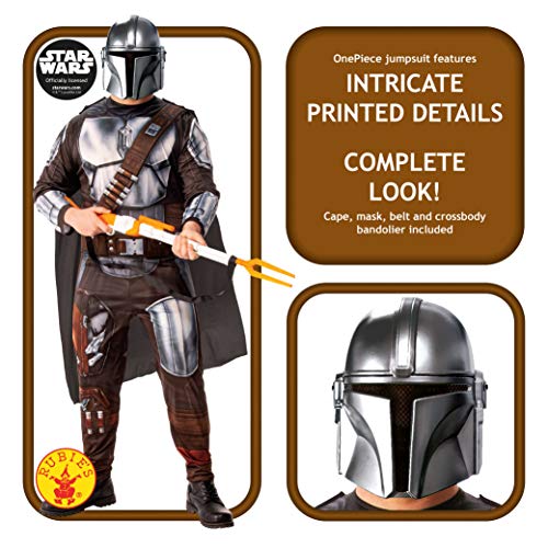 Rubies- Rubie'S Official Disney Star Wars The Mandalorian Adult Costume, Mens Fancy Dress, Size Standard Disfraces, Multicolor, Talla unica (300930-STD)