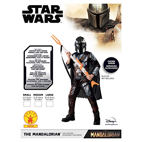 Rubies-Rubie'S Official Disney Star Wars The Mandalorian Disfraz niños, Color como se Muestra, M-(5/7A) (300929-M)