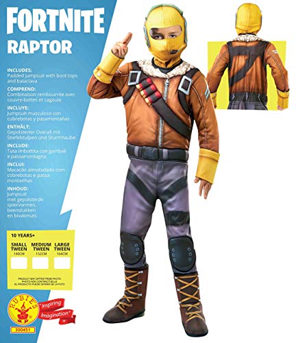 Rubies´s- Official Fortnite Raptor Costume Disfraz, Multicolor (Rubie's 3004519-10)