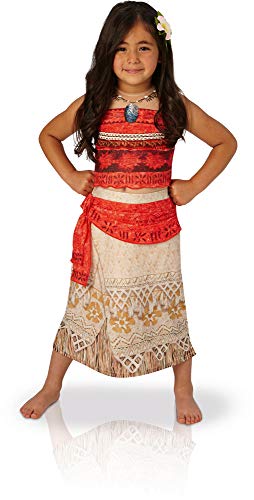 Rubies Vaiana Deluxe Costume, Disfraz infantil, Rojo/Beige, M (5-6 años, 116 cm) (630512-M)