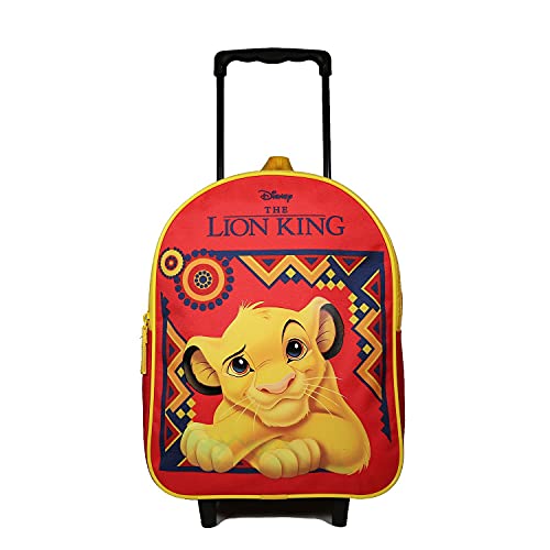 Sac à dos à roulettes maternelle 31 cm Disney Le Roi Lion Rouge Bagtrotter