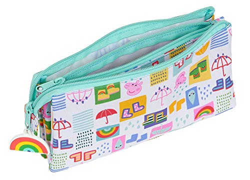 Safta 812172744 Portatodo Triple de Peppa Pig, 220x30x120mm, Multicolor