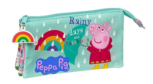 Safta 812172744 Portatodo Triple de Peppa Pig, 220x30x120mm, Multicolor