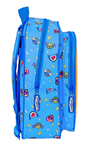 Safta Mochila Escolar Infantil de Superthings Serie 7, 270x100x330 mm, Azul/Multicolor