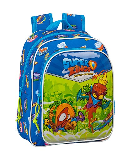 Safta Mochila Escolar Infantil de Superzings Serie 5, 270x100x330mm, Azul