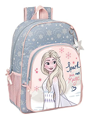 Safta Mochila Escolar Niños de Frozen II Magical Seasons, 330x140x420 mm, Gris Azulado/Rosa Claro (M180)