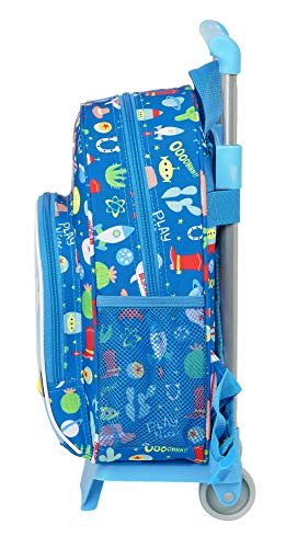 Safta Mochila Infantil de Toy Story Let's Play con Carro 705, 280x100x340mm, Azul, M (M020)