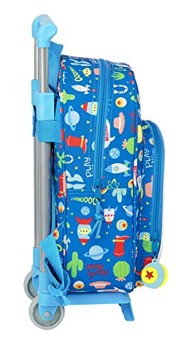 Safta Mochila Infantil de Toy Story Let's Play con Carro 705, 280x100x340mm, Azul, M (M020)