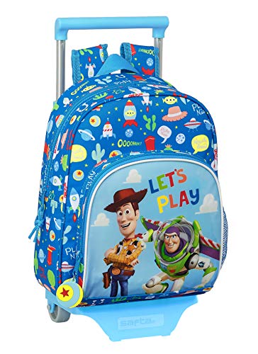 Safta Mochila Infantil de Toy Story Let's Play con Carro 705, 280x100x340mm, Azul, M (M020)