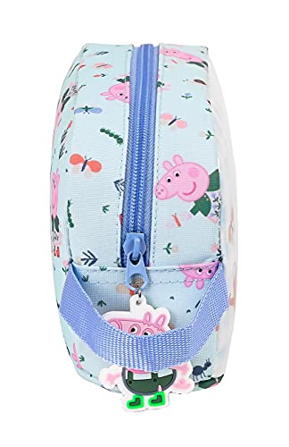 Safta Porta Desayunos Termo Térmica de Peppa Pig Urban Farmer, 215x65x120 mm, Azul Claro/Multicolor