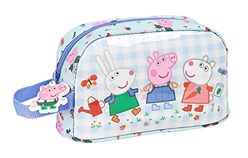 Safta Porta Desayunos Termo Térmica de Peppa Pig Urban Farmer, 215x65x120 mm, Azul Claro/Multicolor