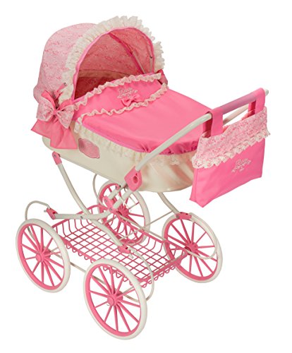 Saica-Carrito de Muñecas Clásico Reborn 9952 Carro, Color Rosa