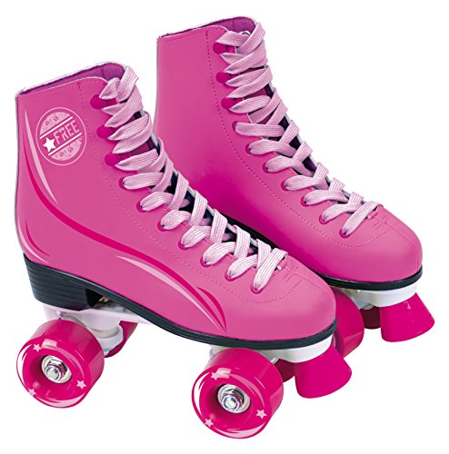 Saica- Patines de 4 Ruedas Rosa – Talla 35 Bota con Cordones, Color (6965)