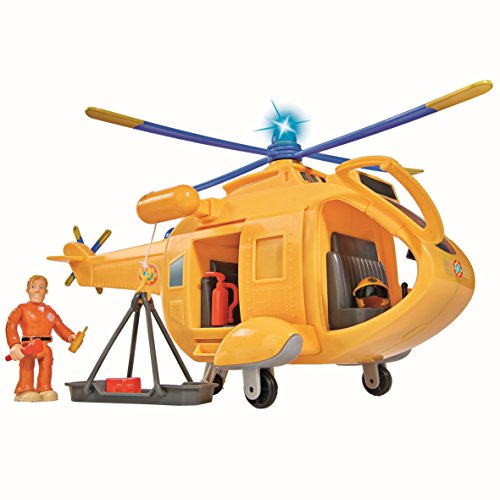 Sam el bombero - Helicóptero Wallaby con Figura, 34 cm (Simba 9251002)