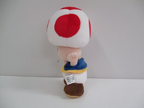 Sanei Super Mario All Star Collection 7.5" Toad Plush, Small