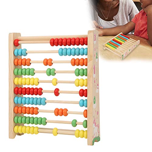 Sanpyl Juguete Educativo, ábaco para niños, promoción temprana de conteo para niñas y niños(Pine Colorful Calculation Frame)