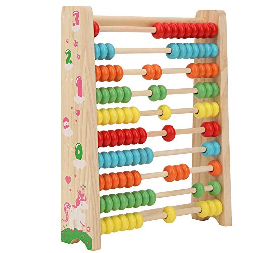 Sanpyl Juguete Educativo, ábaco para niños, promoción temprana de conteo para niñas y niños(Pine Colorful Calculation Frame)