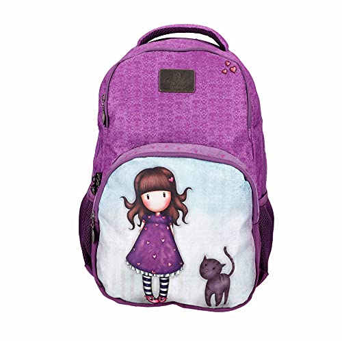 SANTORO Gorjuss Schulrucksack/Backpack mit 15,6" Laptopfach Purrrrrfect Pals, 46cm, 25l, 21gjs105a-pur Purrrrfect Mochila Escolar (46 cm, 25 L), 46 x 32 x 16 para Niñas