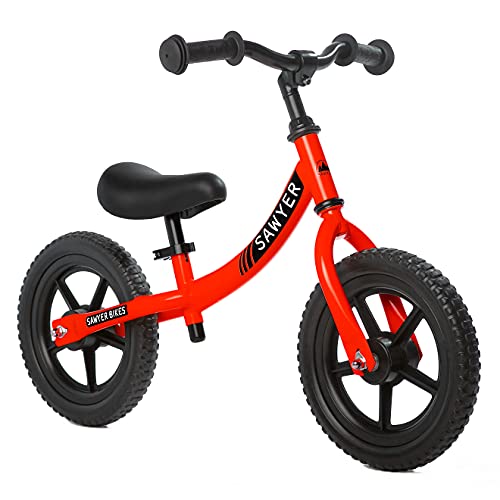 Sawyer - Bicicleta Sin Pedales Ultraligera - Niños 2, 3, 4 y 5 años (Rojo)