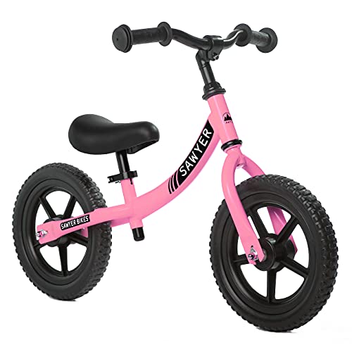 Sawyer - Bicicleta Sin Pedales Ultraligera - Niños 2, 3, 4 y 5 años (Rosa)