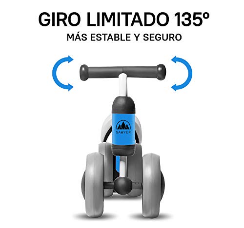 Sawyer - Correpasillos/Bicicleta Sin Pedales - Niños 10 a 24 Meses - Bebes 1 año (Azul)