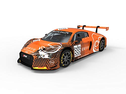 Scalextric-Audi R8 LMS GT3 MotorSport Coche Pista, color naranja (Scale Competiton Xtreme 1)