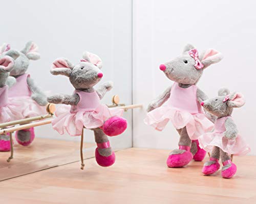 Schaffer- Ballett-Maus Peluche, Color Gris-Rosa, S - 22 cm (5651)