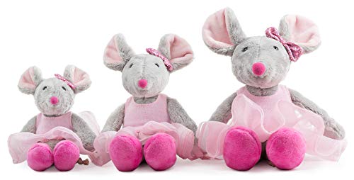 Schaffer- Ballett-Maus Peluche, Color Gris-Rosa, S - 22 cm (5651)