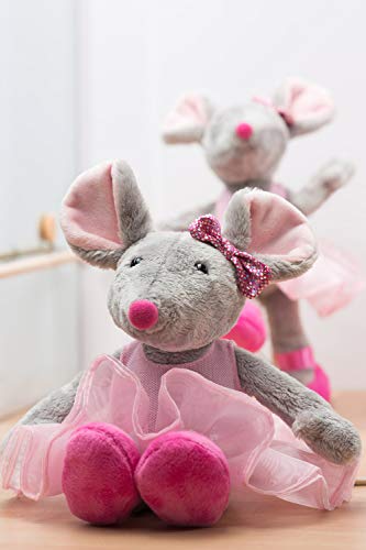 Schaffer- Ballett-Maus Peluche, Color Gris-Rosa, XS - 16 cm (5650)