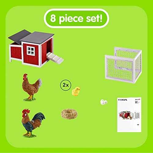 Schleich 42421 Farm World play set - gallinero, juguetes a partir de 3 años