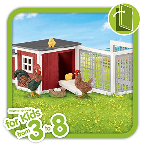 Schleich 42421 Farm World play set - gallinero, juguetes a partir de 3 años