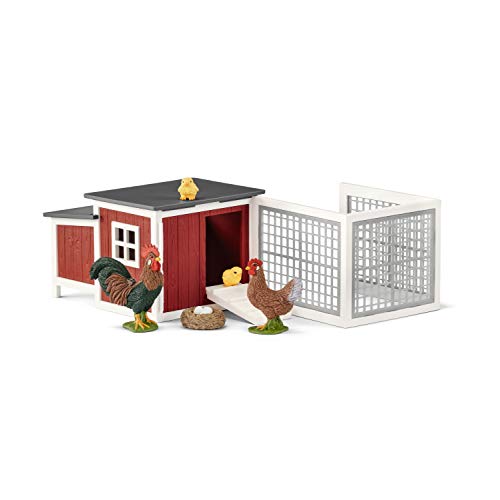 Schleich 42421 Farm World play set - gallinero, juguetes a partir de 3 años