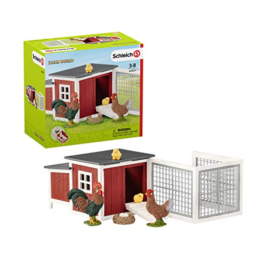 Schleich 42421 Farm World play set - gallinero, juguetes a partir de 3 años