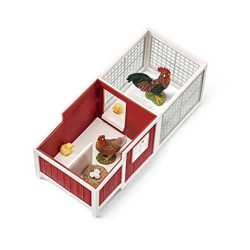 Schleich 42421 Farm World play set - gallinero, juguetes a partir de 3 años