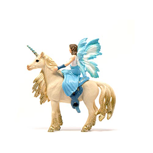 Schleich 42508 bayala play set - Paseo de Eyela en un unicornio de oro, juguetes a partir de los 5 años