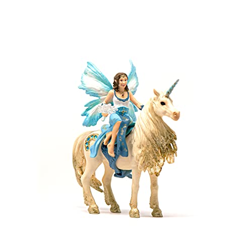 Schleich 42508 bayala play set - Paseo de Eyela en un unicornio de oro, juguetes a partir de los 5 años