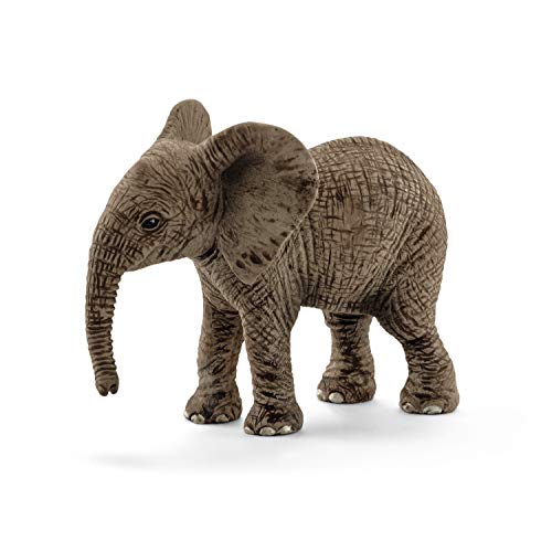 Schleich- Figura de Cría de Elefante Africano, Colección Wild Life, 6.8 cm (14763)