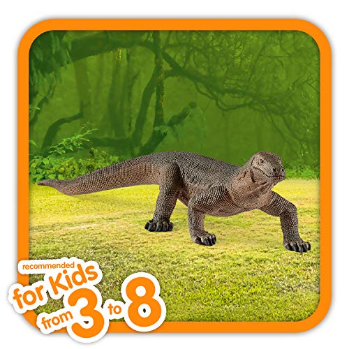 Schleich- Figura de Dragón de Komodo, Colección Wild Life, 15.60 cm (14826)