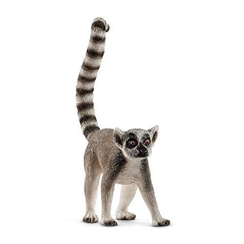 Schleich-Figura de Lémur de cola anillada, Colección Wild Life, colores, 7.6 cm (14827)