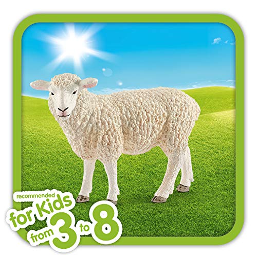 Schleich- Figura de Oveja, Colección Farm World, 8.8 cm (13882)