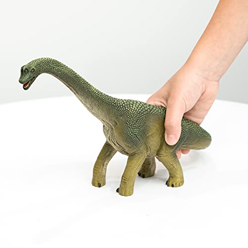 Schleich- Figura dinosaurio Braquiosaurio, Color marrón, 18,5 cm