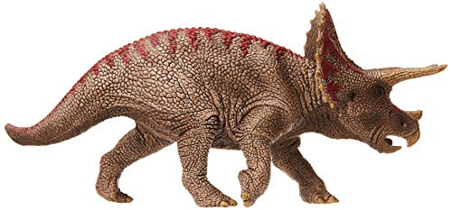 Schleich Figura Dinosaurio Braquiosaurio, Color Marrón, 18,5 Cm + Figura Dinosaurio Triceratops, 9,8 Cm