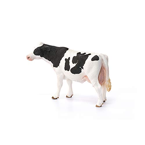 Schleich - Figura vaca frisona de manchas negras, 8,2 cm.