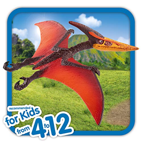 Schleich- Pteranodon, Color marrón, Naranja, Rojo (15008)