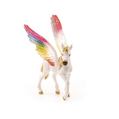 Schleich - Unicornio arcoíris alado, potro (70577)